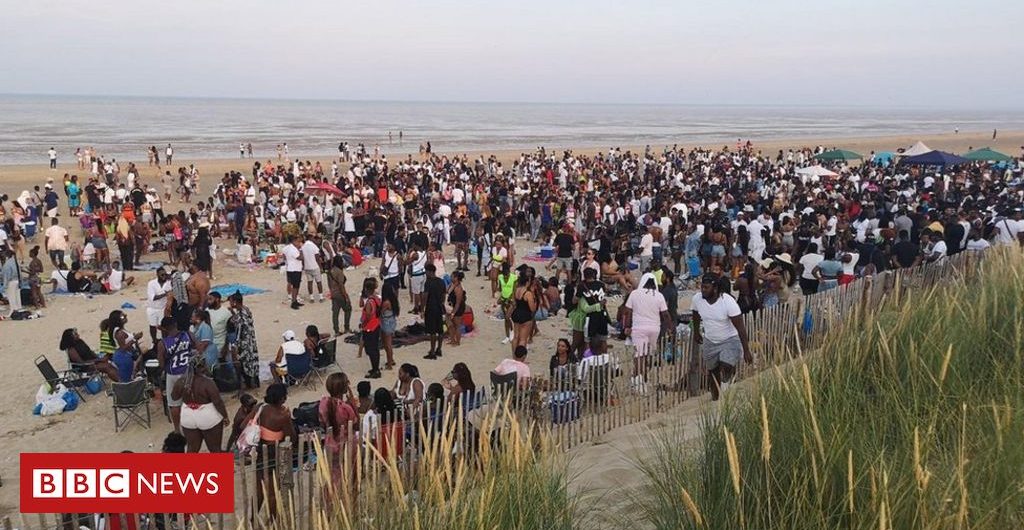 In_pictures Greatstone beach party: Kent Police says four officers were injured